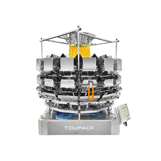 14 মাথা মাল্টিহেড ওজনকারী শুকনো ফল প্যাকিং মেশিনের জন্য উচ্চ-গতির স্বয়ংক্রিয় পাউচ সালাদ প্যাকেজিং মেশিনারি