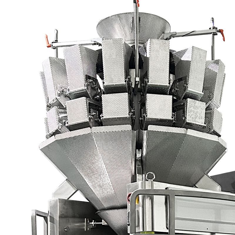 মাল্টিহেড ওয়েজার আদা নেট ব্যাগ ক্লিপিং মেশিন আদা পেঁয়াজ রসুন জাল ব্যাগ প্যাকেজিং মেশিন