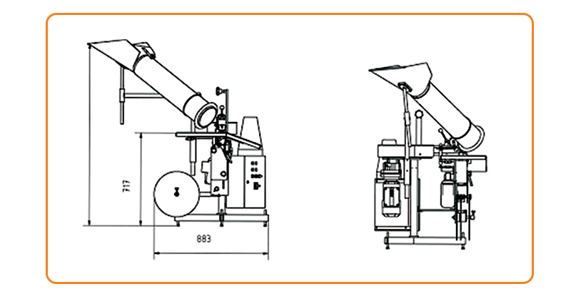 Semi-Automatic Net Packaging Machine with Stainless Steel 304/316 Construction and 220V Electric Operation for Food Grade Applications