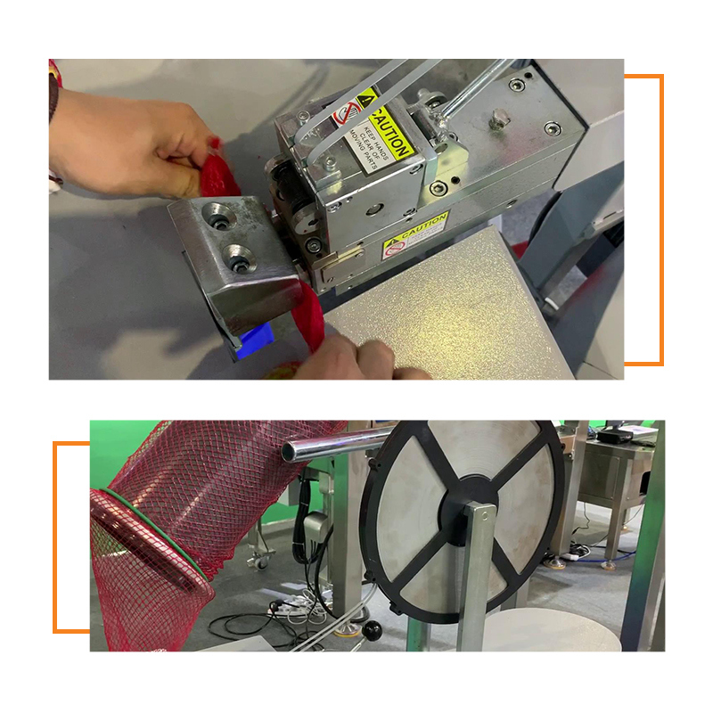 Semi-Automatic Net Packaging Machine with Stainless Steel 304/316 Construction and 220V Electric Operation for Food Grade Applications