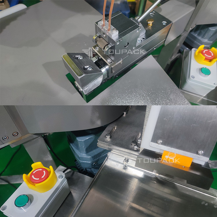 প্যাকেজড সসেজ ফল এবং সবজি জাল ব্যাগ প্যাকিং মেশিন সেমি-অটো নেট ব্যাগিং মেশিন