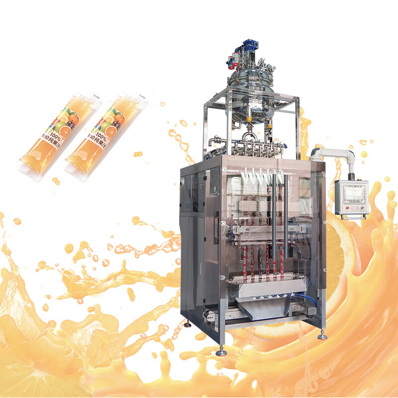 স্বয়ংক্রিয় মাল্টি লেন ৫০ মিলি ১০০ মিলি তরল স্যাশে ফলের রস আইস ললি পপ জেলি স্টিক স্ট্রিপ স্যাশে প্যাকিং মেশিন