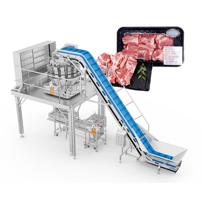 Multifunctional Automated Sausage Chicken Pork Mutton Beef Fish Tray Packing Machine Food Meat Bag Thermoforming Bag Packaging Machine