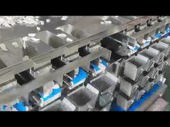 3-স্তর 8 হেড তাজা খাবার ওজনকারী শার্ক ফিন বালিশ ব্যাগ ওজন এবং প্যাকেজিং মেশিন